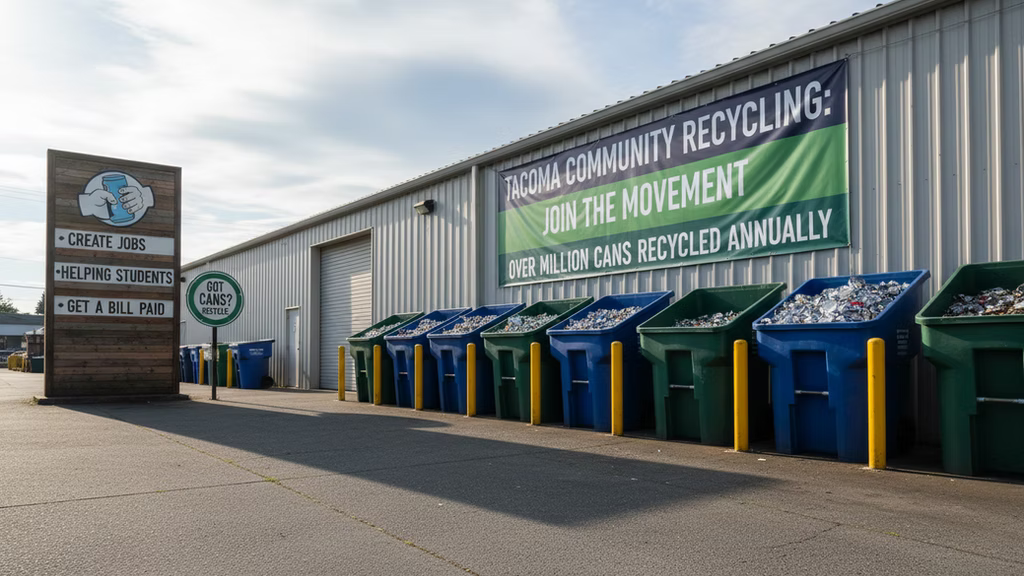 recycling bins